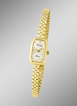 Quartz dameshorloge met gouden band kast