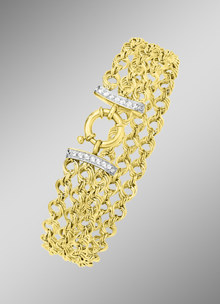 Edele armband met sieraden verenring