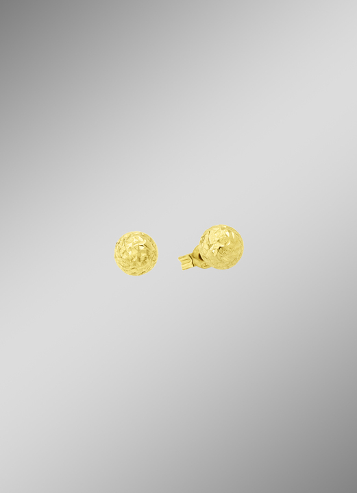 Ohrschmuck - Facettierte Ohrstecker aus Gold, in Farbe  Ansicht 1