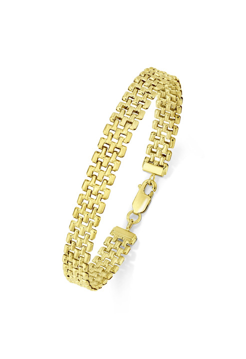 Armbanden - Ketting of armband met baksteenmotief, in Farbe , in Ausführung Armband, 19 cm lang