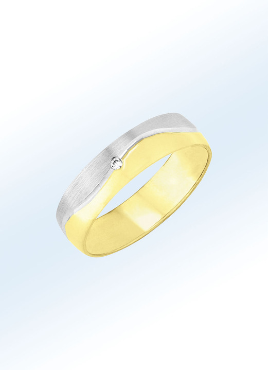 Ringen - Briljanten trouwring in twee kleuren, in Größe 160 bis 240, in Farbe  Ansicht 1