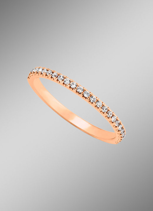- Fijne vooringezette ring met briljant geslepen diamanten, in Größe 160 bis 220, in Farbe  Ansicht 1