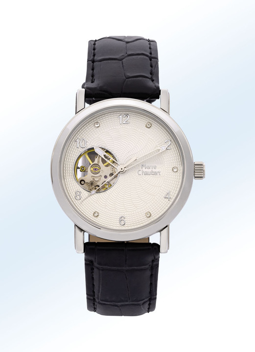 Mechanische horloges / Automatische horloges - Automatisch herenhorloge, van Pierre Chaubert, in Farbe , in Ausführung Zifferblatt weiß Ansicht 1