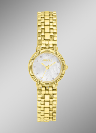 "Julie Julsen" - Quartz dameshorloge met metalen kast en roestvrij stalen armband.