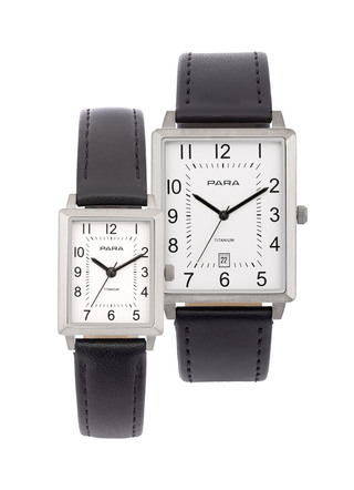 Para-Quartz partner horloges met titanium kast
