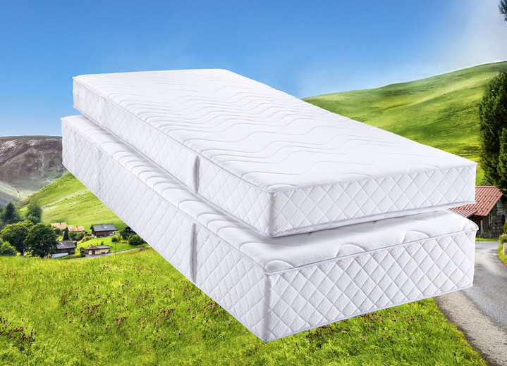 Matrassen & topper - 7-zone Bonnell binnenveringsmatras van ventilator, in Größe 129 (80/190 cm) bis 135 (140/200 cm), in Farbe , in Ausführung comfort Ansicht 1