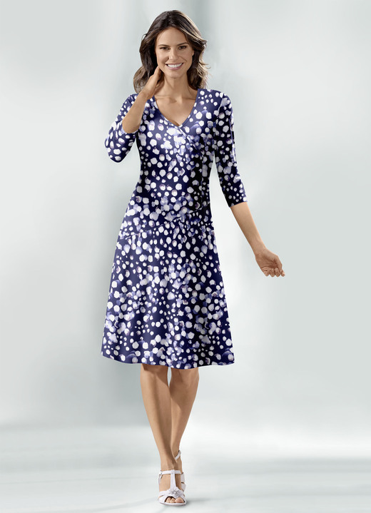 - Jurk in wikkel-look, in Größe 036 bis 552, in Farbe VIOLET-MULTICOLOR