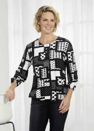 Shirt-Tuniek met sierknopen
