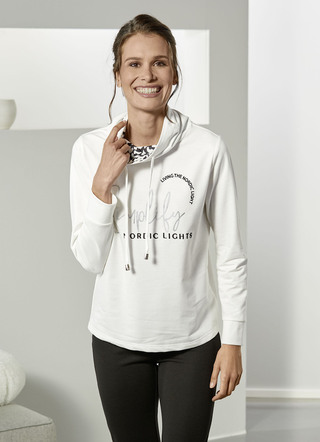 Prachtige sweater met col in 2 kleuren