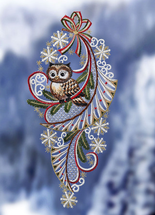Raamschildering met wintermotief