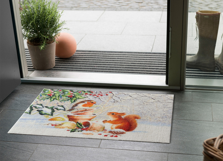 - Deurmat eekhoorn met vogel, in Farbe MULTICOLOR