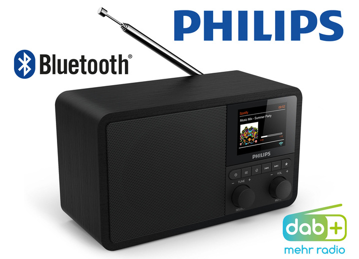Muziekapparaten - Philips TAPR802/12 internetradio voor nog meer entertainment, in Farbe ZWART Ansicht 1