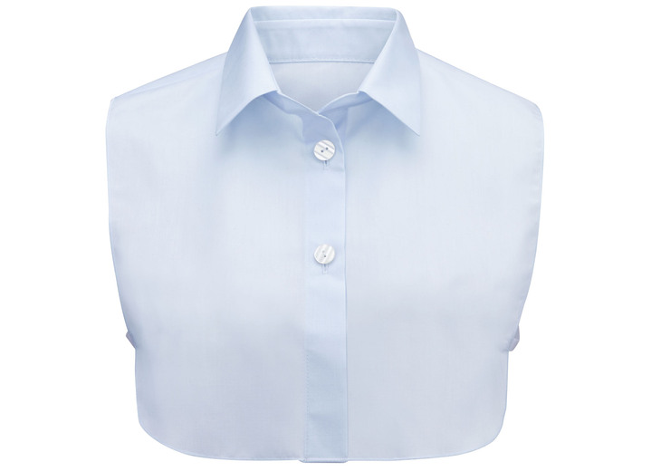 Kurzarm - Klaus Modelle, Damen-Blusenkragen, aus feinem Popeline Kurzarm - Klaus Modelle, Damen-Blusenkragen, aus feinem Popeline, in Größe 1 (38-42) bis 3 (48-52), in Farbe HELLBLAU
