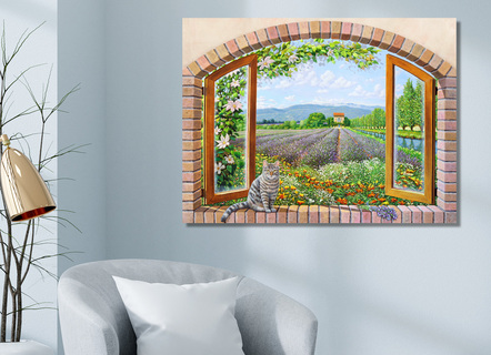 Kunstdruk van hoge kwaliteit met zwevend effect
