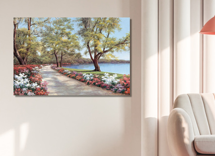 Canvas foto op houten frame.