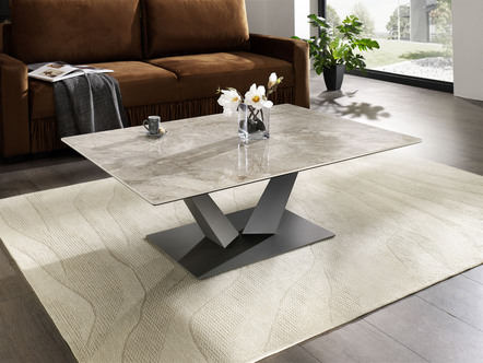 Salontafel met keramisch oppervlak in marmerlook