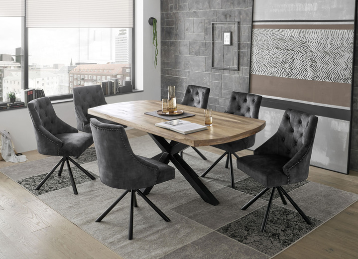 - Eetkamermeubilair met een moderne uitstraling, in Farbe AUBERGINE, in Ausführung Set van 2 stoelen Ansicht 1