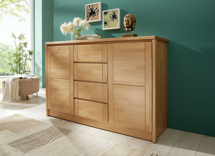 Sideboards - Dressoir van massief hout met soft close, in Farbe KERN BEUK Ansicht 1
