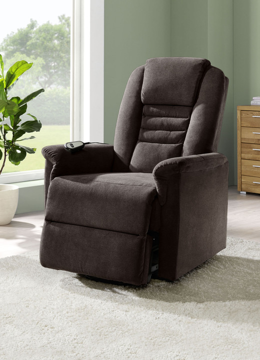 TV-Fauteuil / Relax-fauteuil - Tv-fauteuil met motor en opstahulp, in Farbe DONKERBRUIN Ansicht 1