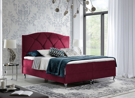 Boxspring bed met nachtkastje en topmatras