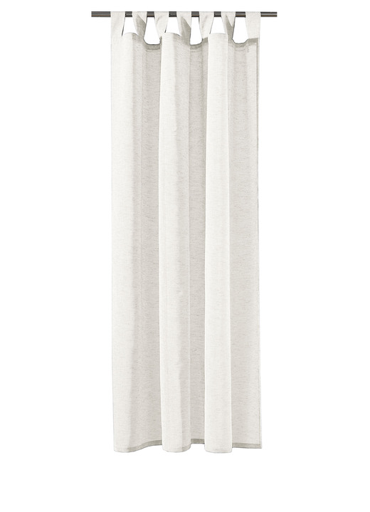 Klassiek - Gordijn in linnenlook, in Größe 358 (H 145 x B 140 cm) bis 456 (H 245 x B 140 cm), in Farbe NATUREL, in Ausführung Mit Schlaufen Ansicht 1