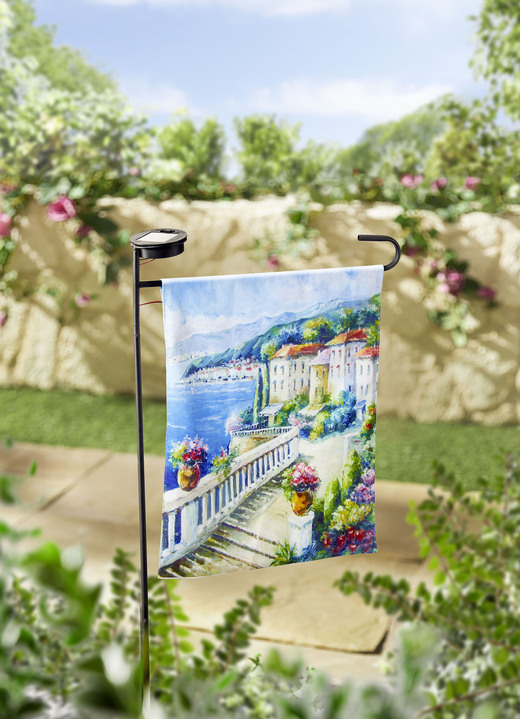 Tuindecoraties - Zonnevlag van fluweelstof, in Farbe MULTICOLOR, in Ausführung Cote d'Azur zonnevlag Ansicht 1