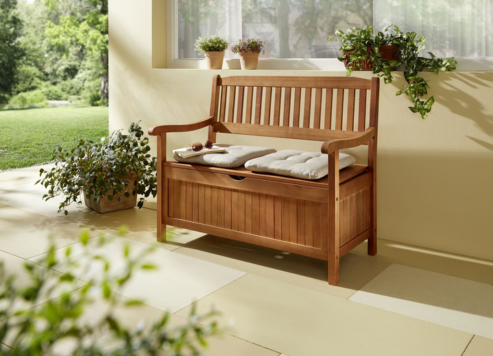 Tuin - Tuinbank van eucalyptushout, in Farbe BRUIN, in Ausführung 2-zitter Ansicht 1