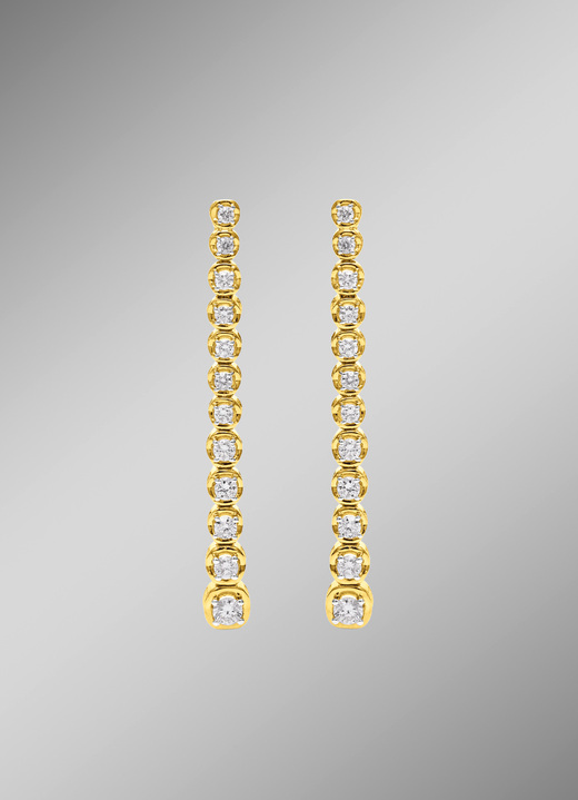 Oorbellen - Elegante oorknopjes met diamanten, in Farbe  Ansicht 1