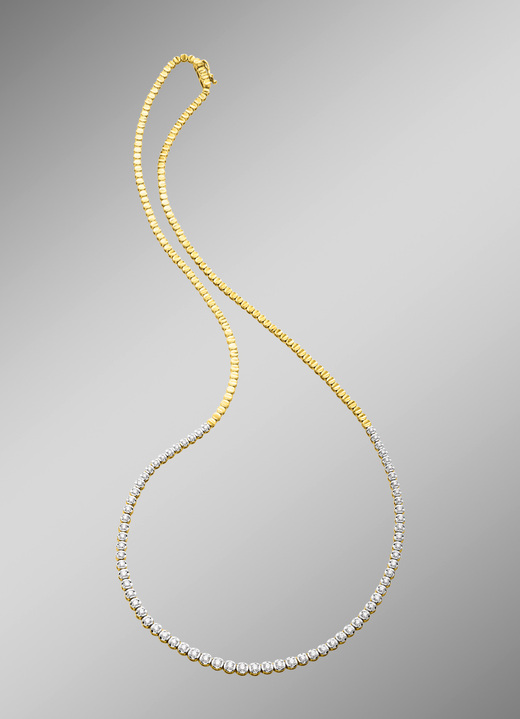 Halskettingen - Elegante ketting met diamanten, in Farbe  Ansicht 1