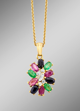 Vergulde hanger met ankerketting