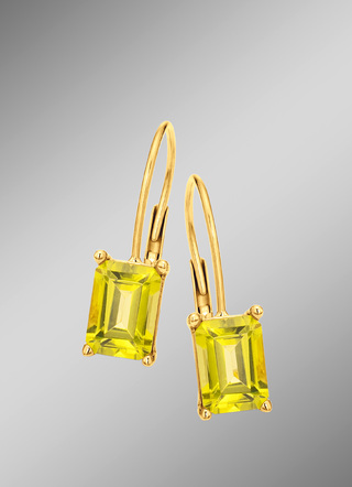 Oorbellen met echte peridot