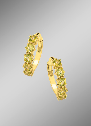 Creolen met echte peridot