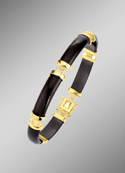Armbanden - Armband met zwarte obsidiaan, in Farbe  Ansicht 1