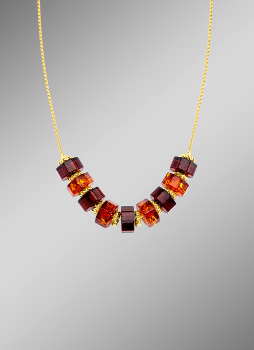 Halskettingen - Charmante ketting met echte amber, in Farbe  Ansicht 1