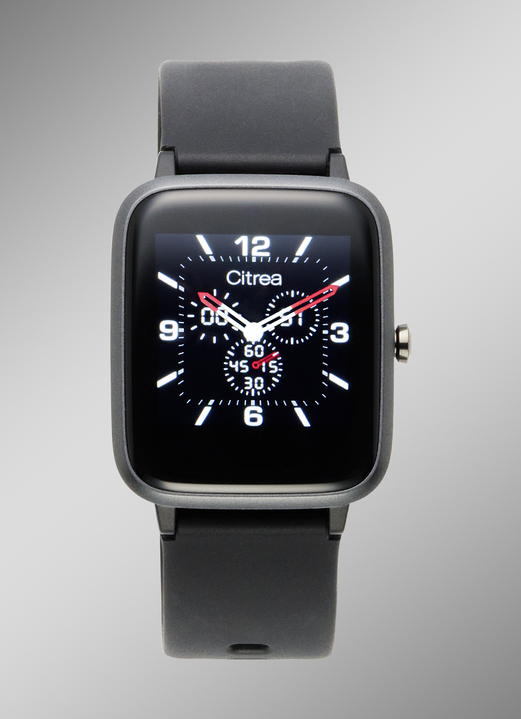 Kwartshorloges - Smartwatch met siliconen band, in Farbe  Ansicht 1
