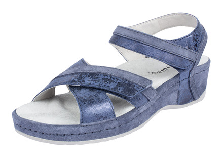 Sandalen met klittenband en sleehak