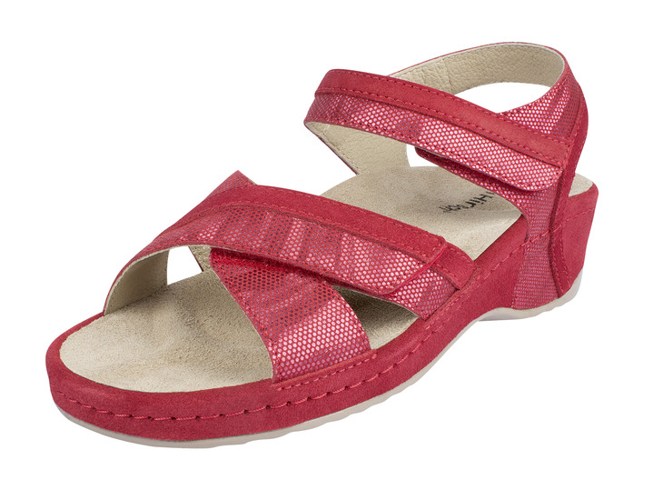 Sandalen & slippers - Sandalen met klittenband en sleehak, in Größe 036 bis 042, in Farbe BESSEN