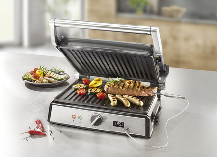 Contactgrill met anti-aanbak grillplaten