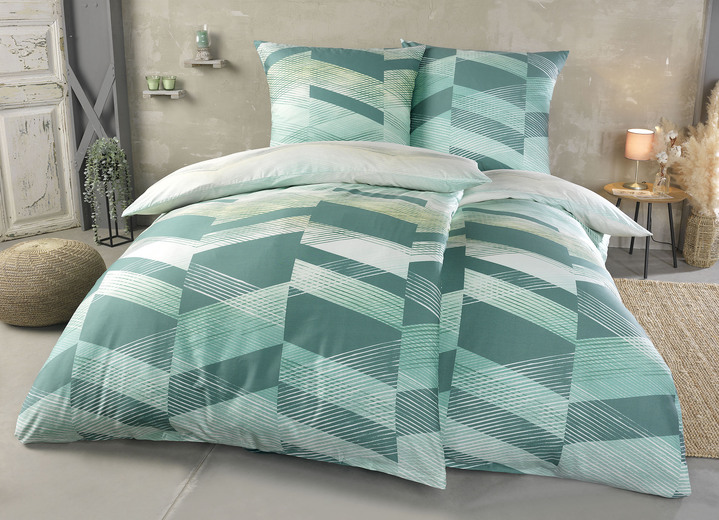 - Beddengoedset, in Größe 112 (80/80 cm + 135/200 cm) bis 115 (80/80 cm + 155/220 cm), in Farbe JADEGROEN