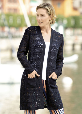 Lang vest met ajourmotief