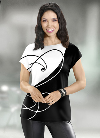 Shirt met elegante print