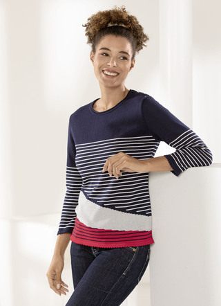 Polotrui met intarsia