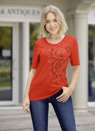 Shirt met groot contrast en mica print in 3 kleuren