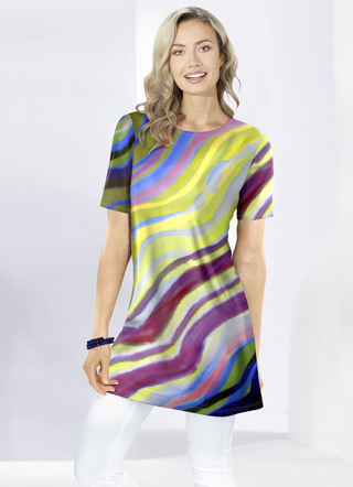 Shirt met modieuze, vlakke halsuitsnijding