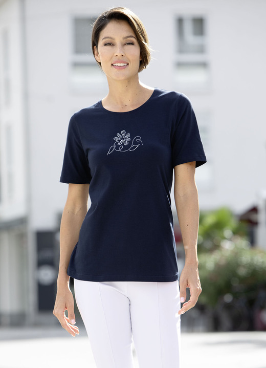 Kurzarm - Shirt mit hohem Tragekomfort in 4 Farben Kurzarm - Shirt mit hohem Tragekomfort in 4 Farben, in Größe L (44/46) bis XXL (52/54), in Farbe MARINE