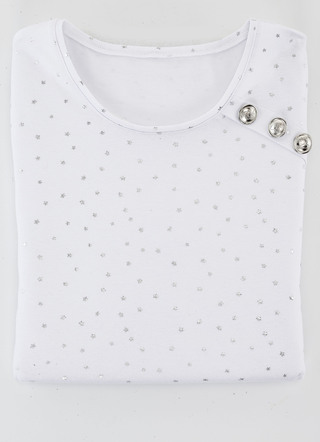 Shirt met sterrenprint allover in 2 kleuren