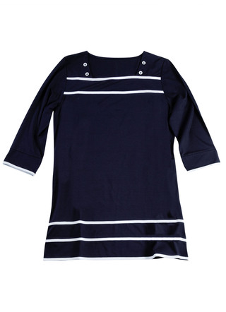 Lang shirt met vierkante halslijn in 3 kleuren