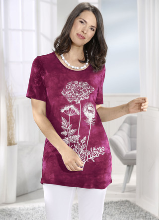 Lang hemd in batik look in 2 kleuren