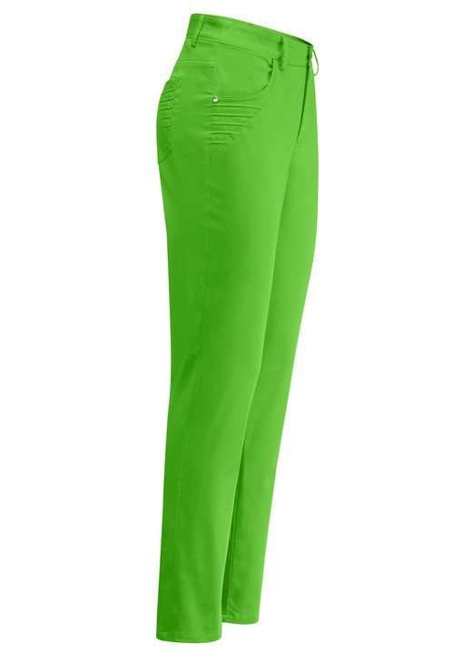 Broeken - Broek met geplaatste plooien, in Größe 018 bis 052, in Farbe GROEN Ansicht 1