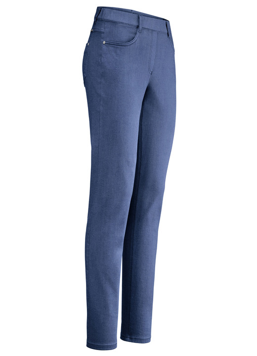 Broeken met elastische band - Magic-jeans met hoog percentage stretchmateriaal, in Größe 017 bis 054, in Farbe JEANSBLAUW Ansicht 1